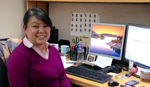 Kitchissippi Ward Councillor's Assistant Susan Ong at her desk